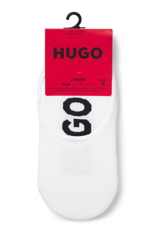 HUGO Pack tres calcetines Blanco