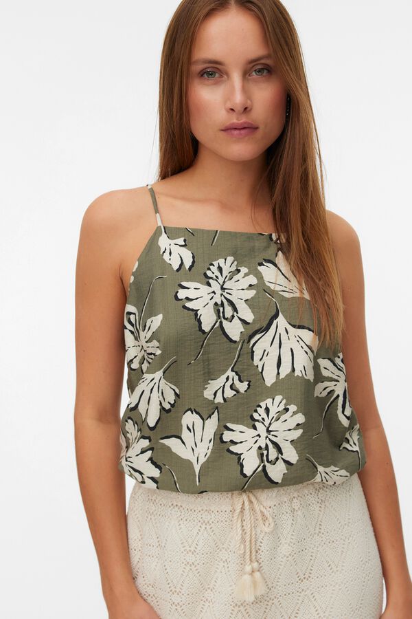 Vero Moda Top estampado con tirantes Verde
