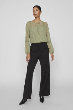 Vila Blusa manga larga plumeti Verde oscuro