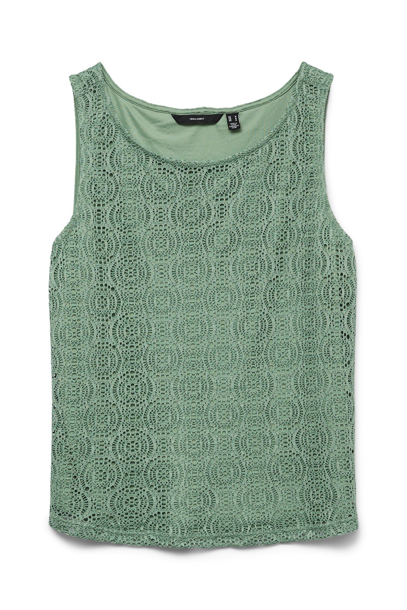 Vero Moda Top dise&ntilde;o crochet de manga sisa