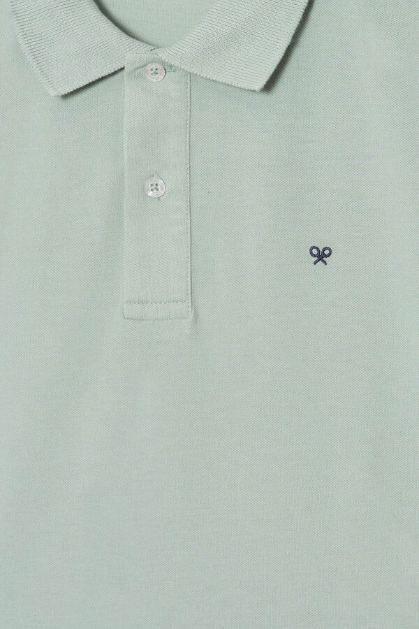 Silbon Polo clasico liso Verde