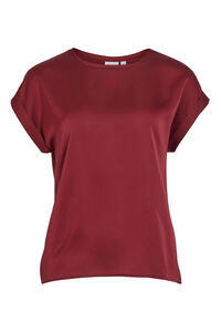 Vila Top de manga corta satinado