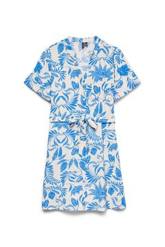 Vero Moda Vestido estampado con cintur&oacute;n Azul