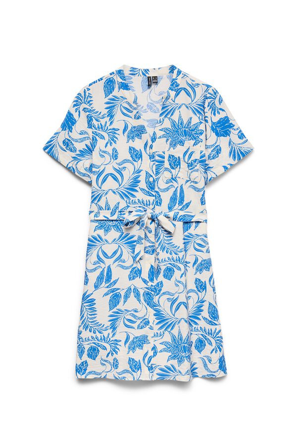 Vero Moda Vestido estampado con cintur&oacute;n Azul