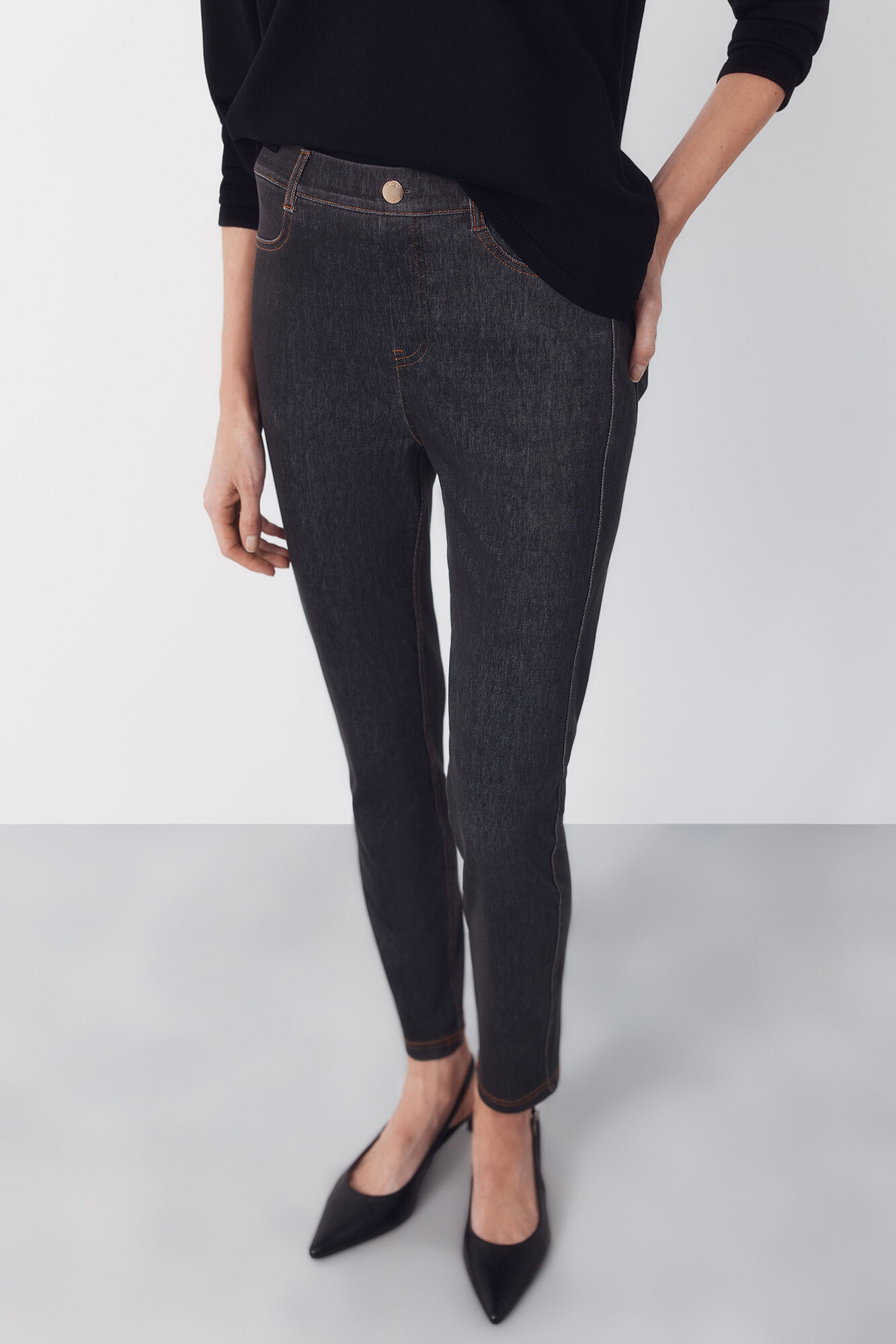 Cortefiel Legging punto denim