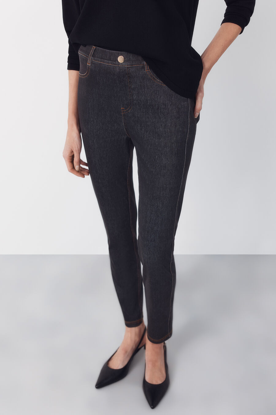 Legging punto denim