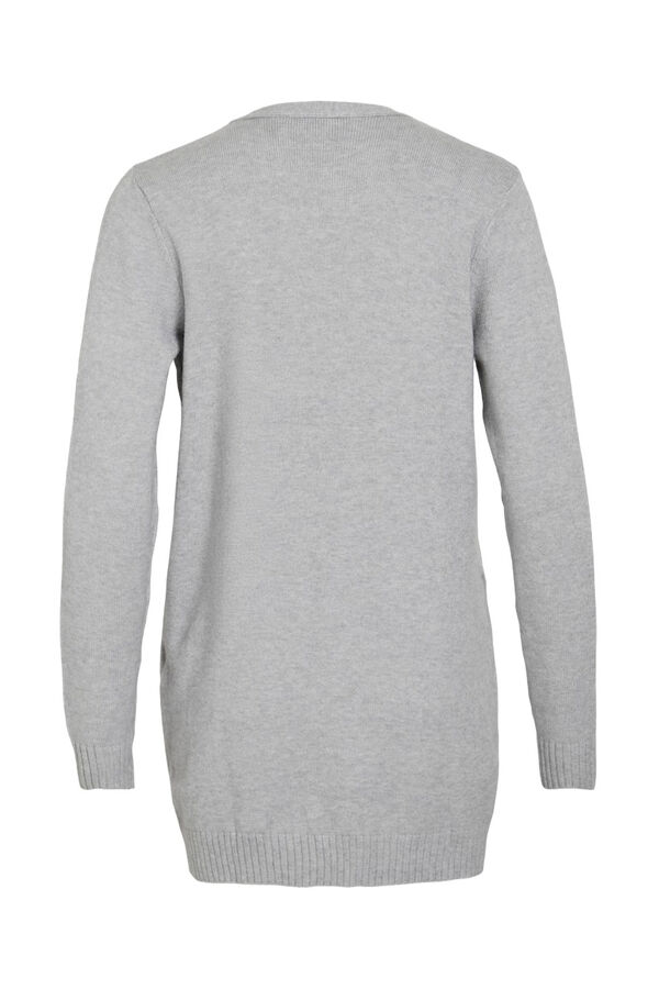 Vila C&aacute;rdigan de punto con viscosa Gris