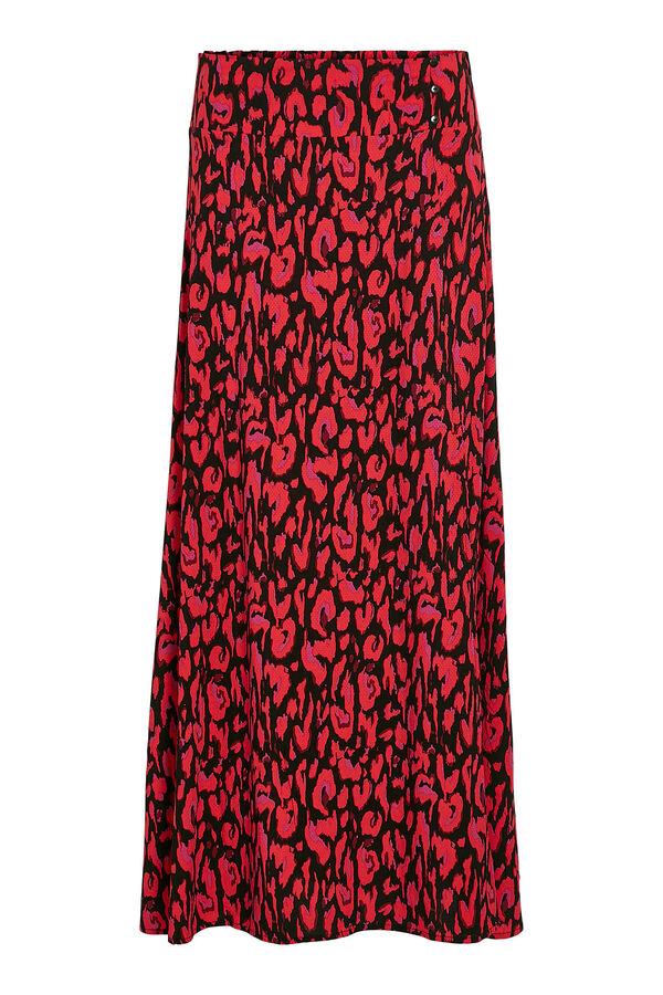 Vila Falda larga estampada Rojo