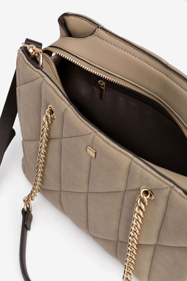 Vilanova Mala City com efeito camur&ccedil;a acolchoada Tostado