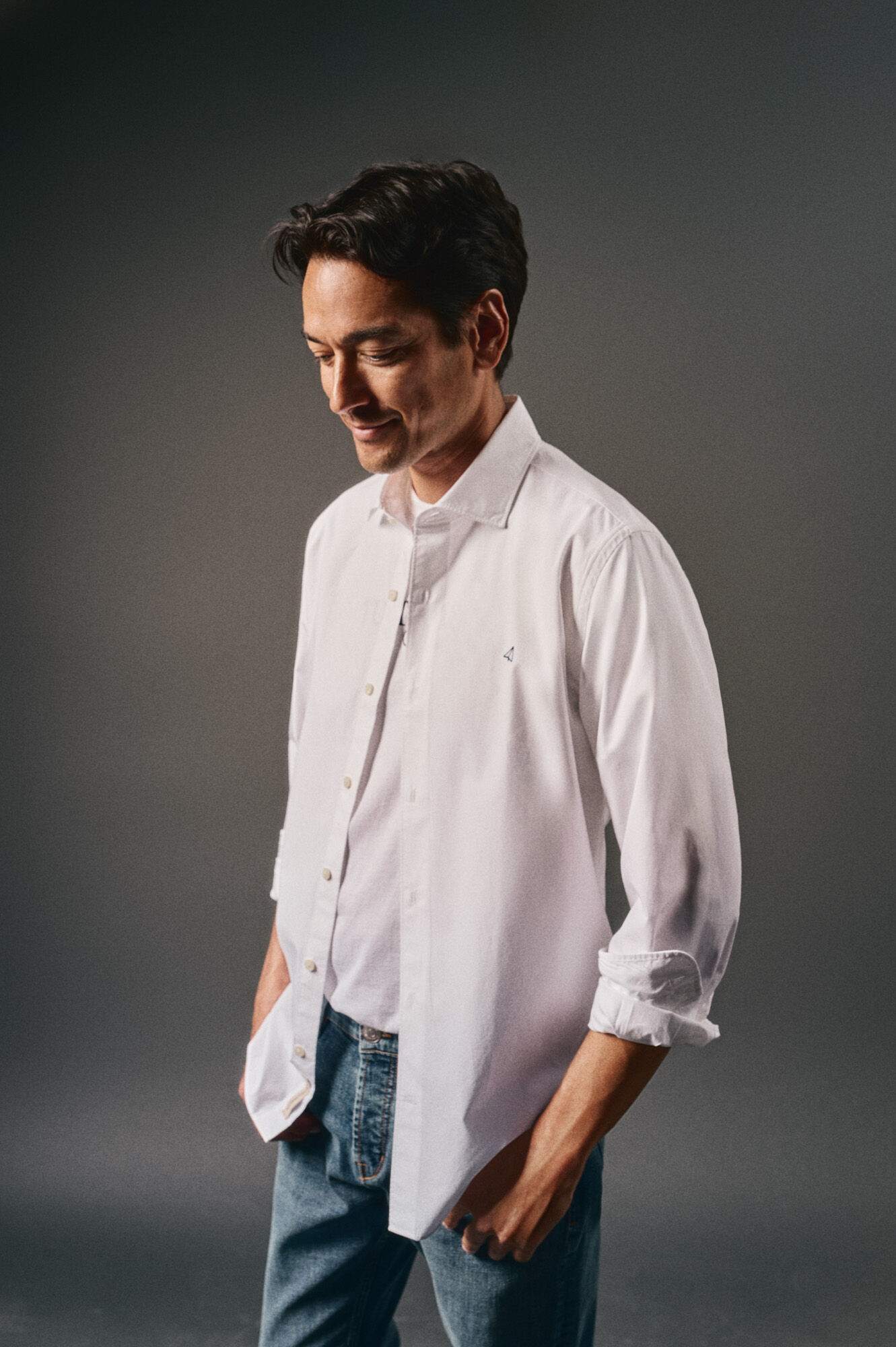 OOTO Camisa lisa popel&iacute;n