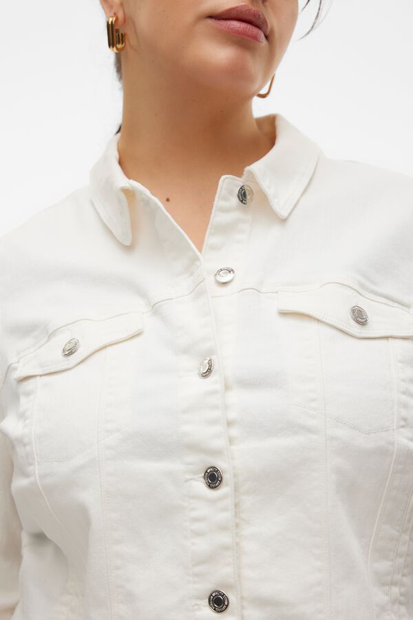 Vero Moda Curve Chaqueta denim talla grande Blanco