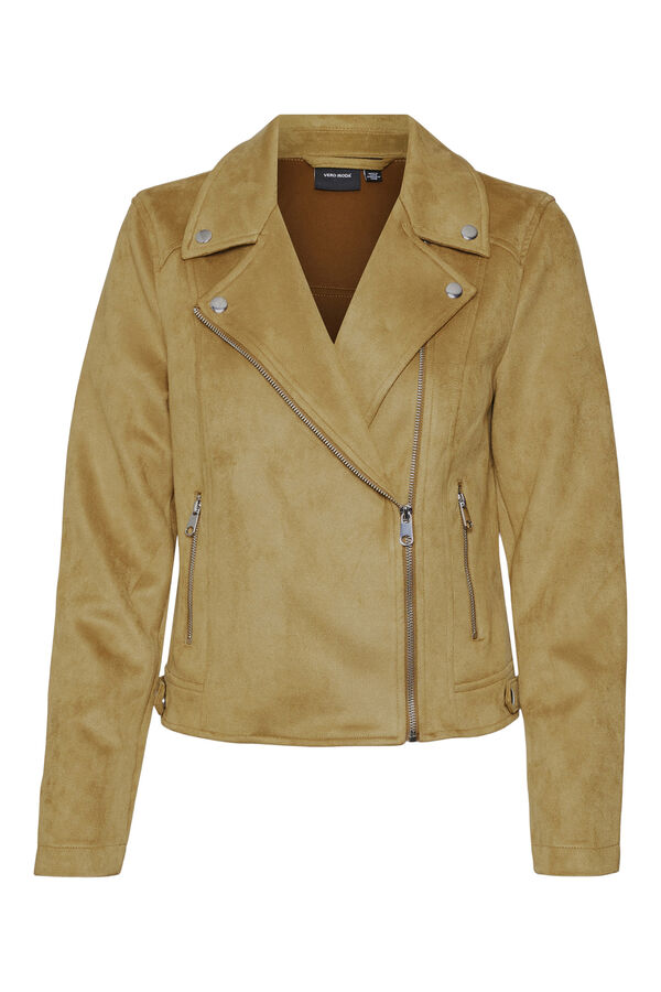 Vero Moda Blusão de camurça com tachas Castanho