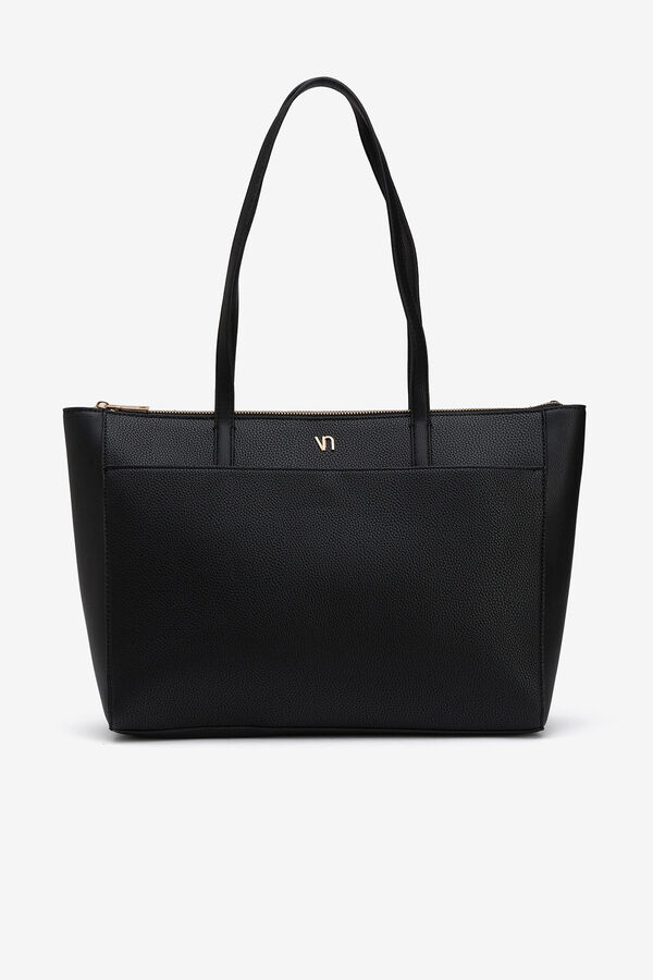 Vilanova Bolso Shopper con Bolsillo Negro