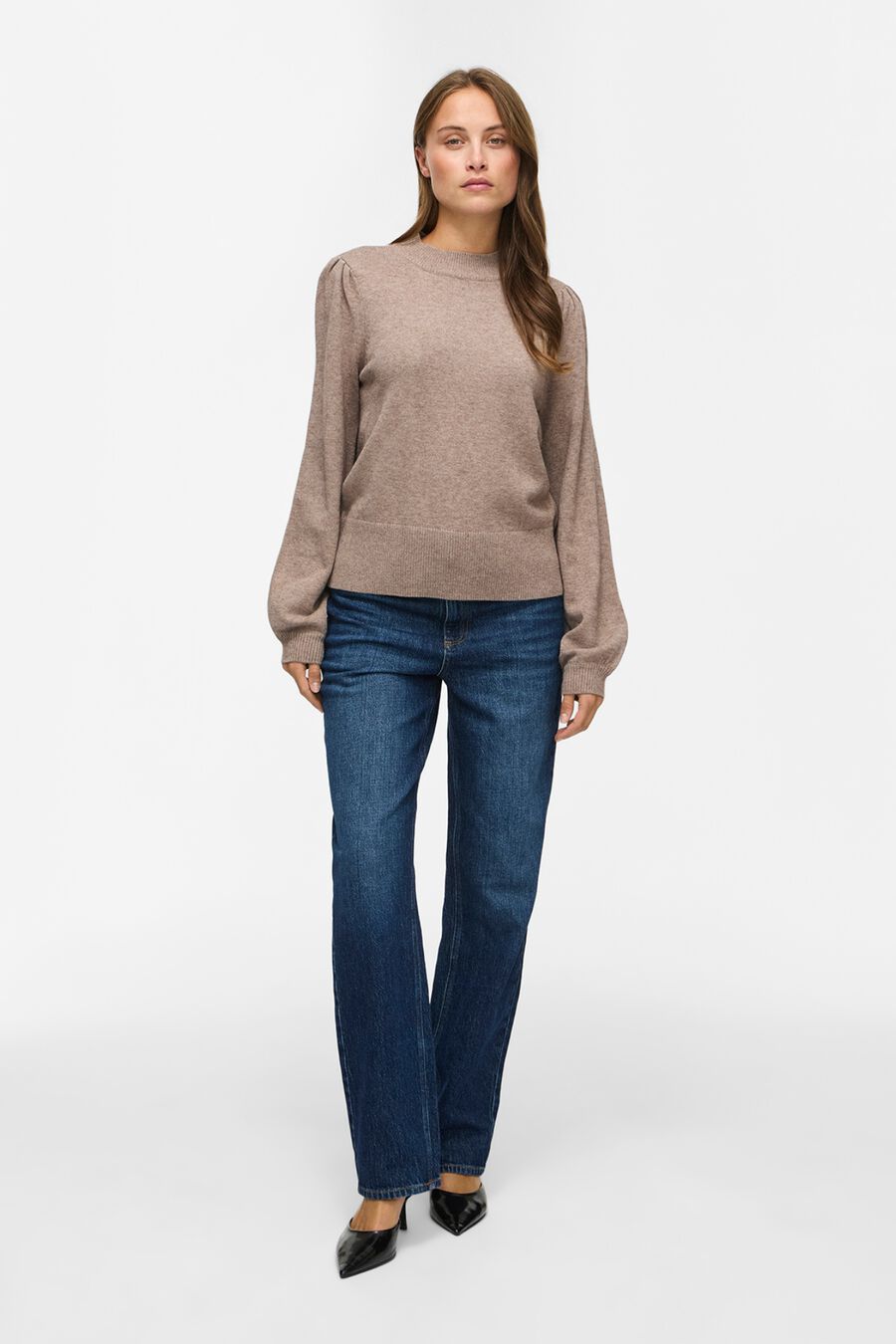 Jersey de punto fino cuello alto