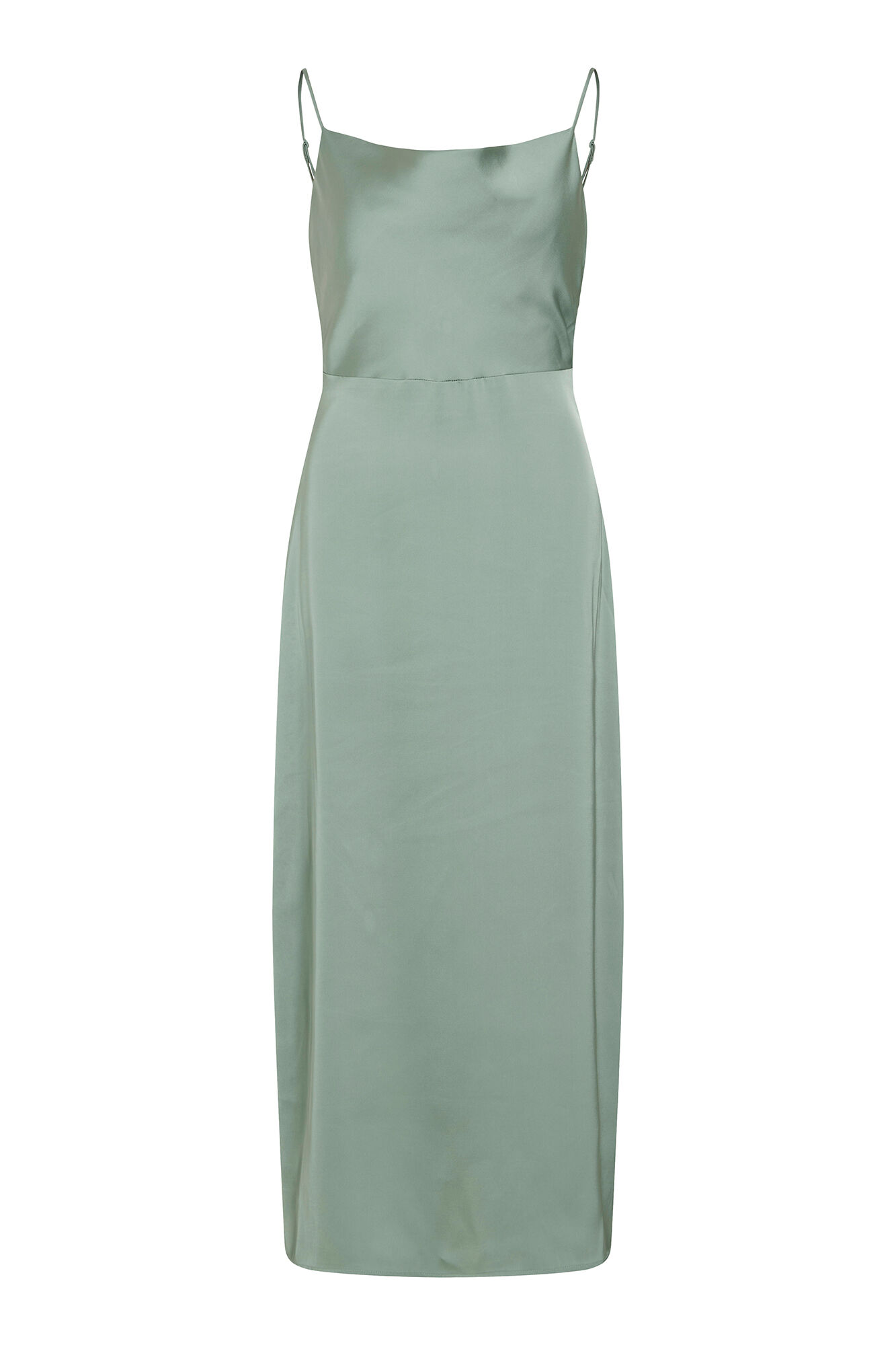 Vila Vestido midi satinado de fiesta