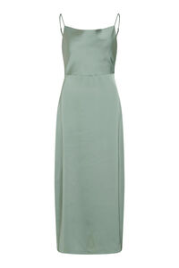 Vila Vestido midi satinado de fiesta