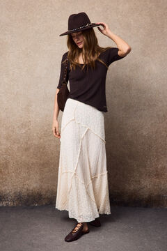 Slowlove Falda de encaje de punto