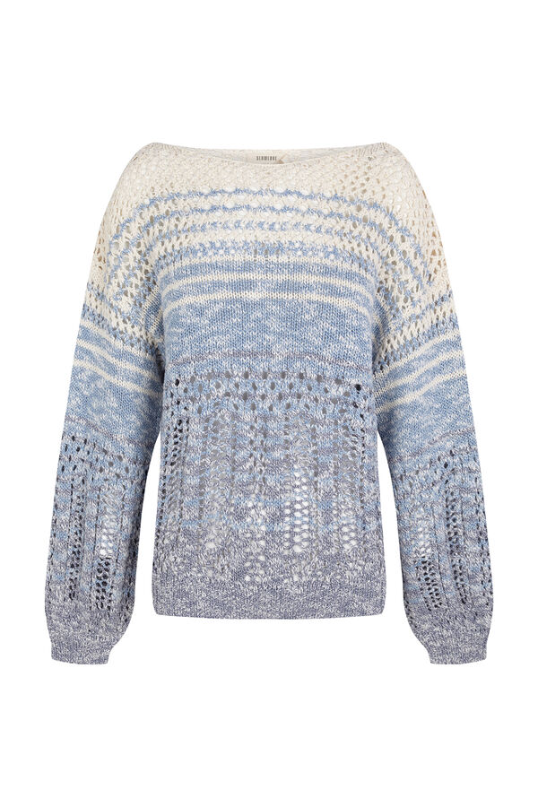 Slowlove Jersey punto calado Azul