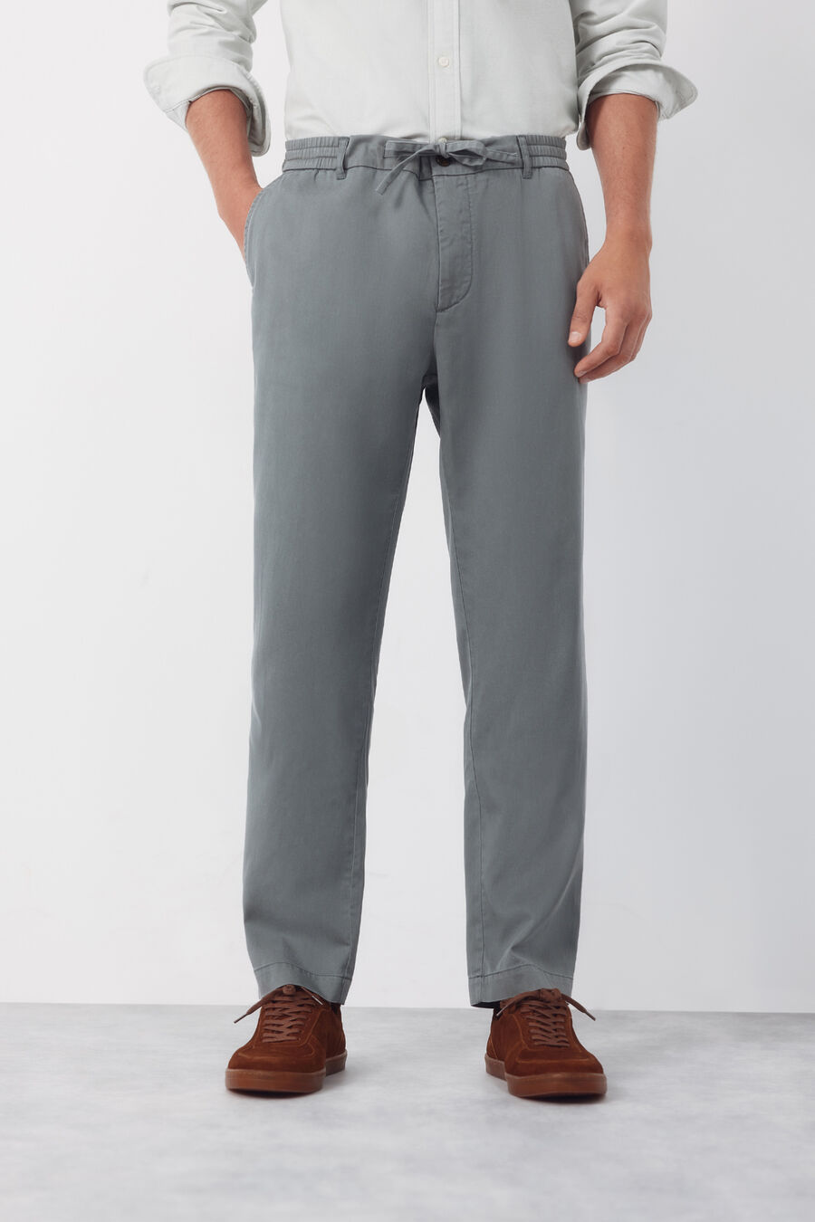 Pantalón chino algodón tencel tapered