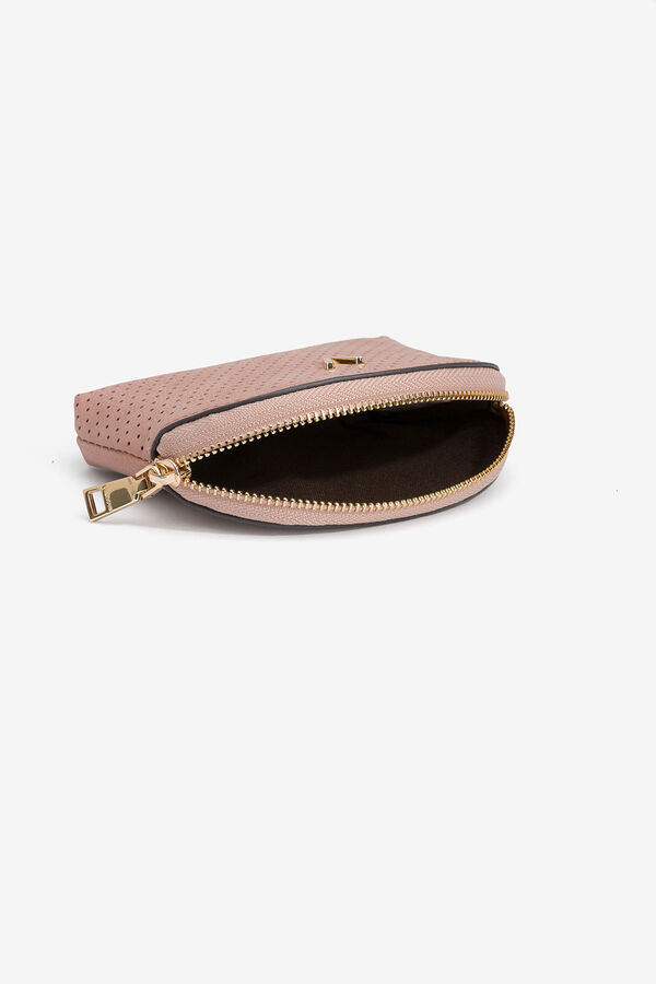 Vilanova Perforated leather effect bag Pink