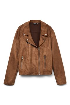 Vero Moda Curve Cazadora biker de antelina