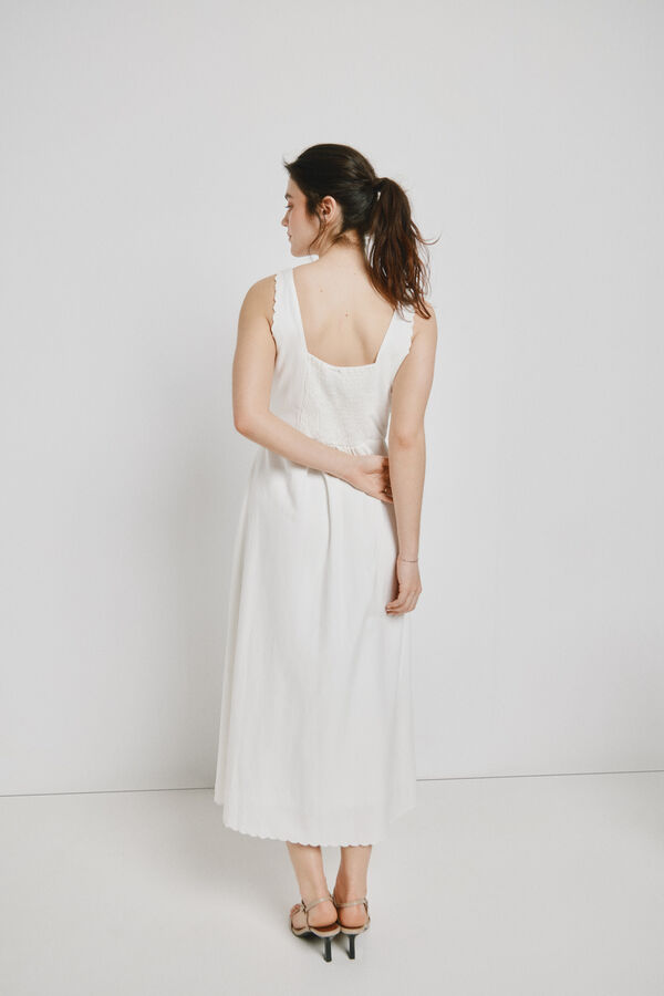 Vero Moda Vestido midi tirantes Blanco
