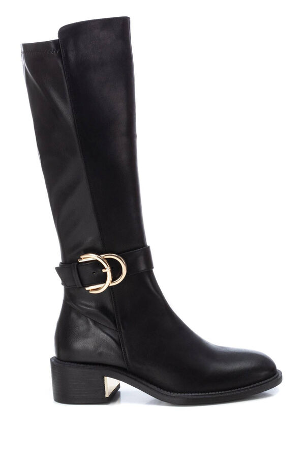 XTI Bota mosquetera polipiel Negro