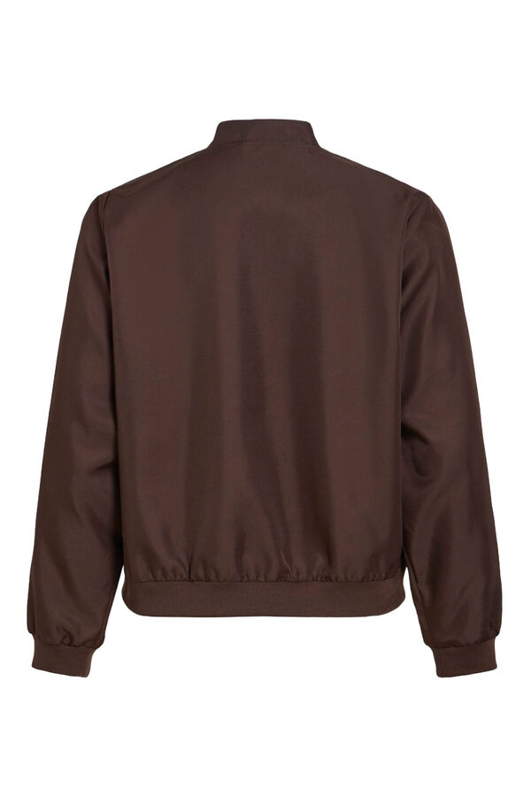 Vila Chaqueta bomber satinada Marr&oacute;n oscuro