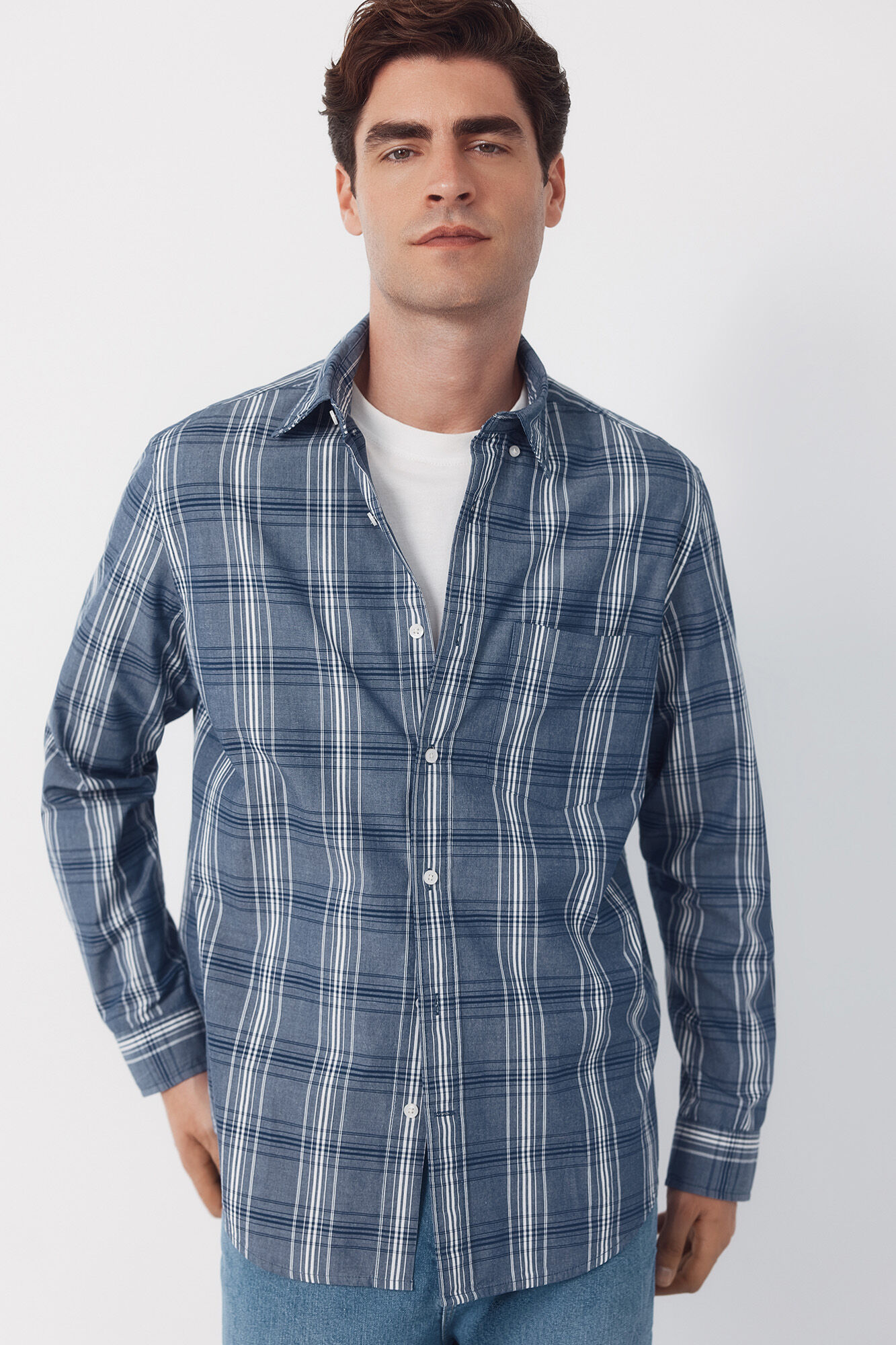 Cortefiel Camisa popelina xadrez