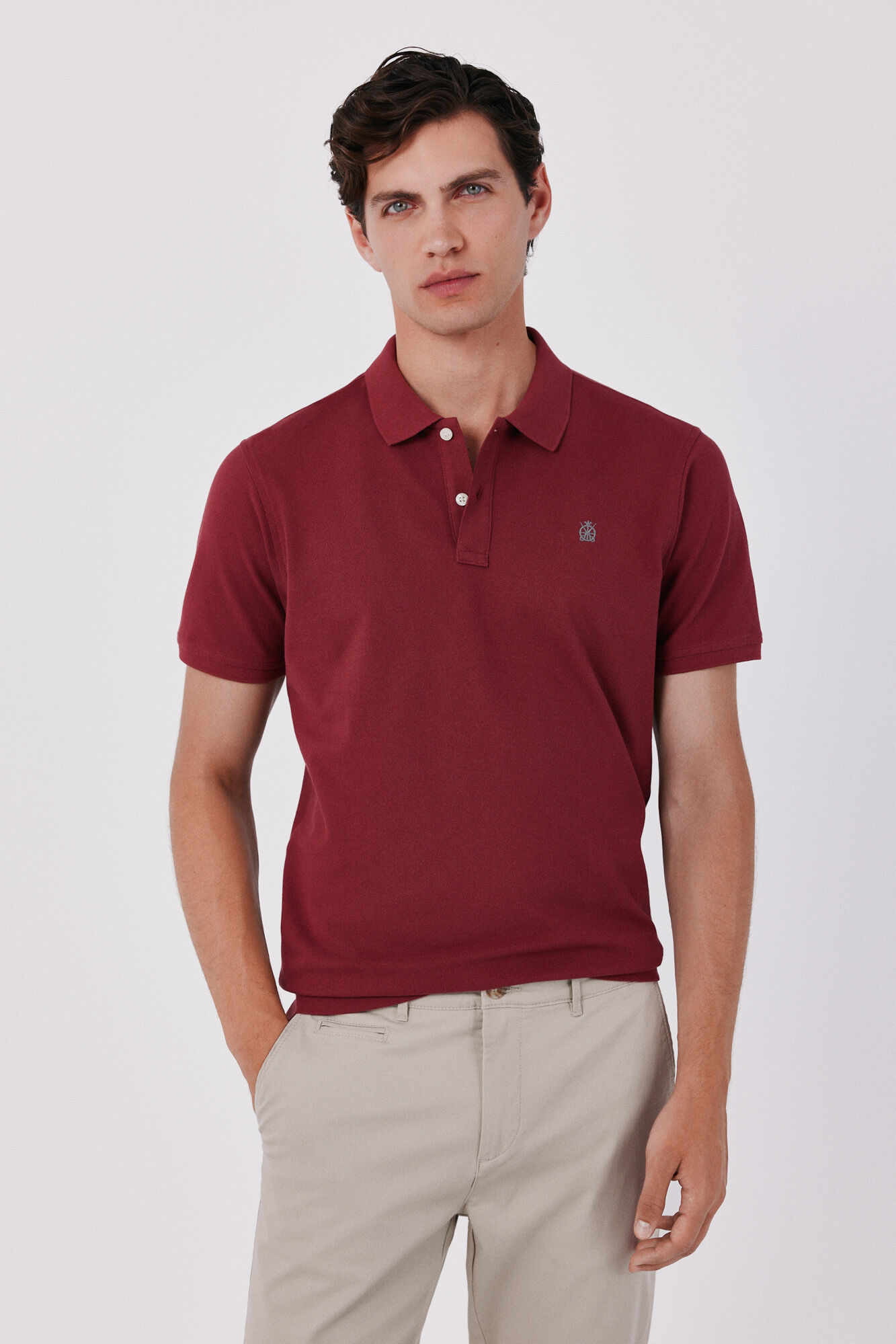 Cortefiel Polo b&aacute;sico em piqu&eacute; slim