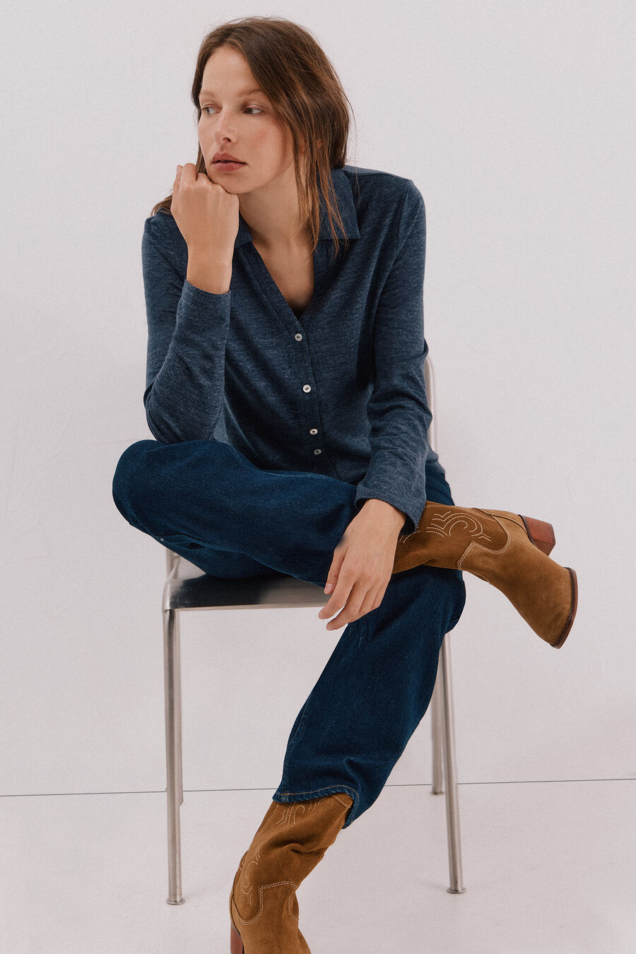 Camisa punto elástico