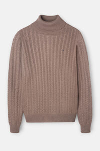 Silbon Camisola de gola com tric&ocirc; oitos