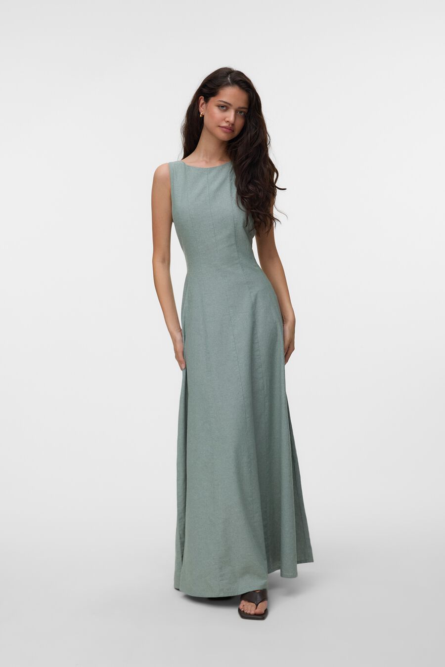 Vestido largo de algodón