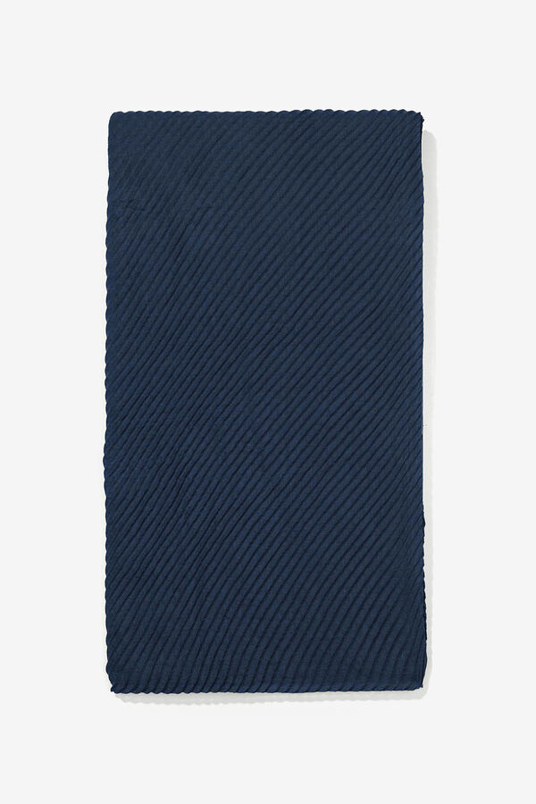 Vilanova Pa&ntilde;uelo Rectangular Plisado Azul