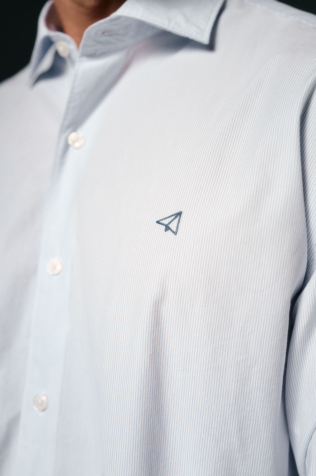 OOTO Camisa riscas popelina