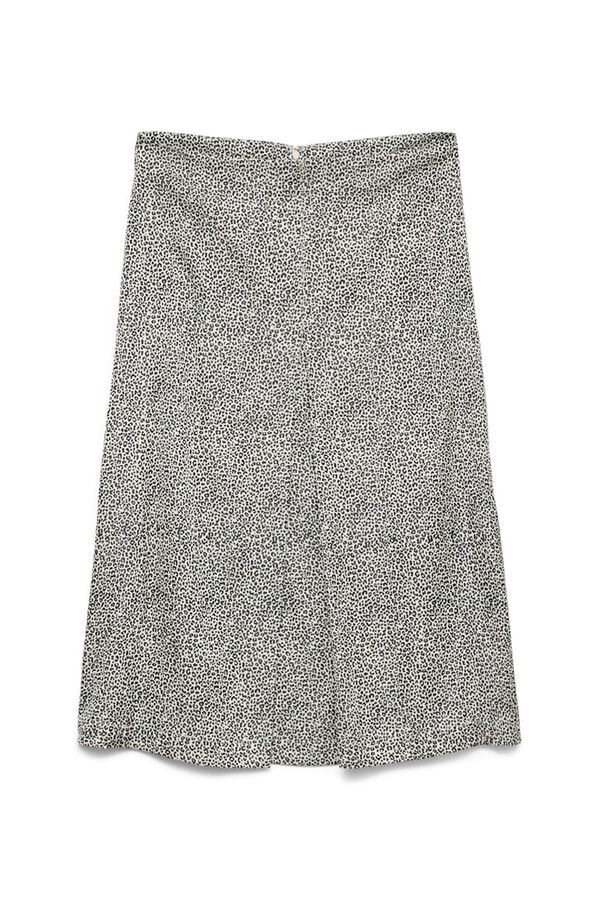Vero Moda Falda midi vuelo Grey