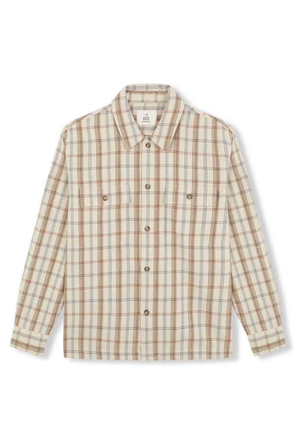 OOTO Checked overshirt Beige