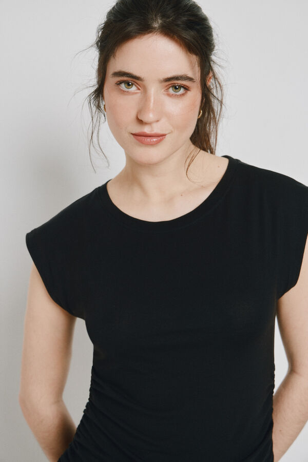 Vero Moda Vestido curto em Tencel Preto