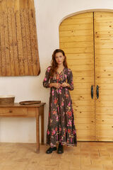 Jaase Vestido largo Sabrina estampado monarch Multicolor