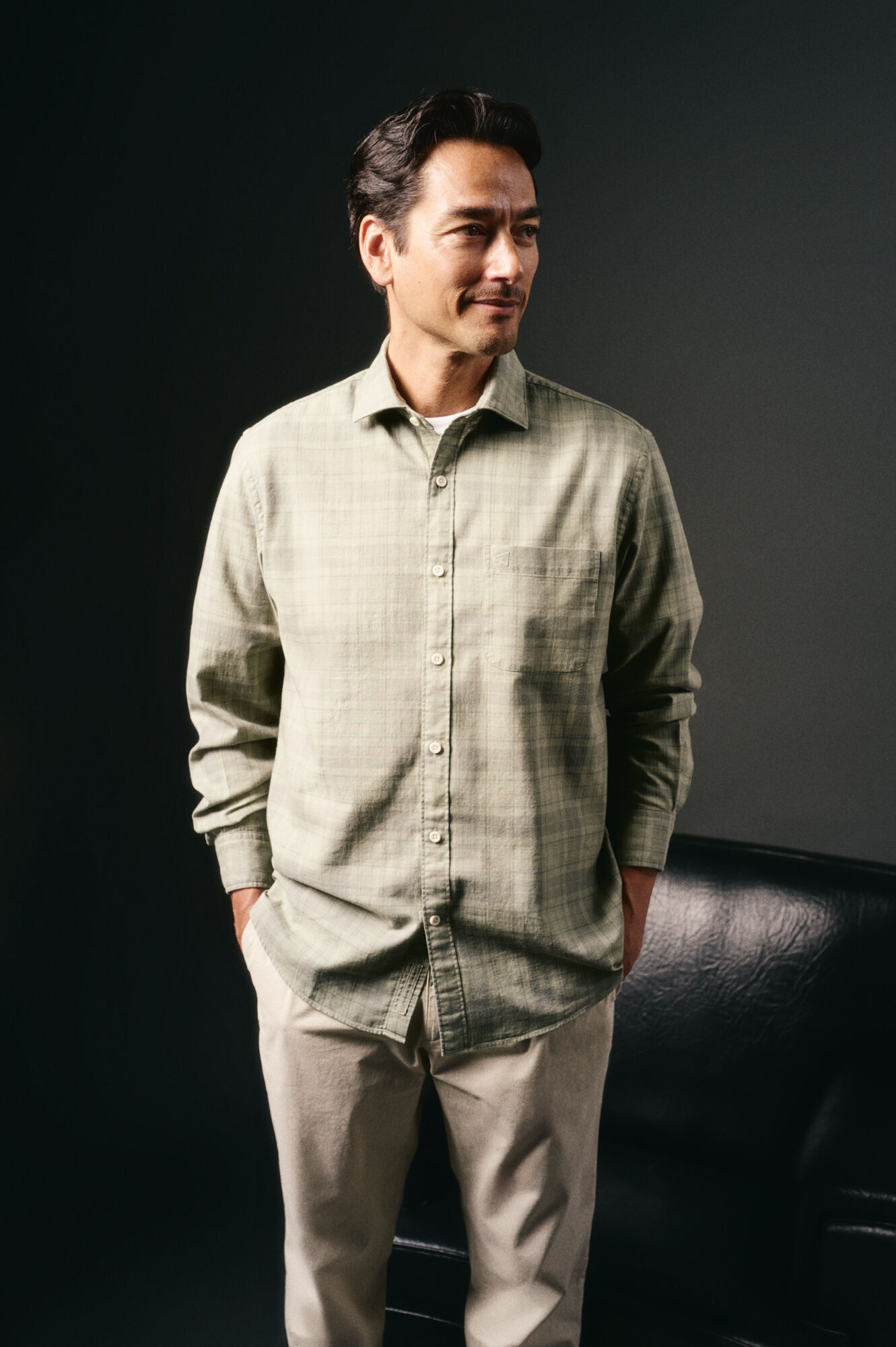 OOTO Camisa cuadro sobretintado