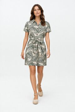 Vila Vestido camisero corto con bordados