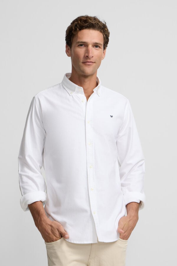 Silbon Camisa sport oxford Blanco