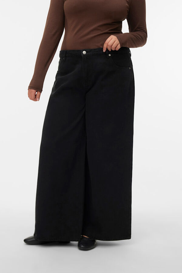 Vero Moda Curve Vaqueros anchos talla grande Negro