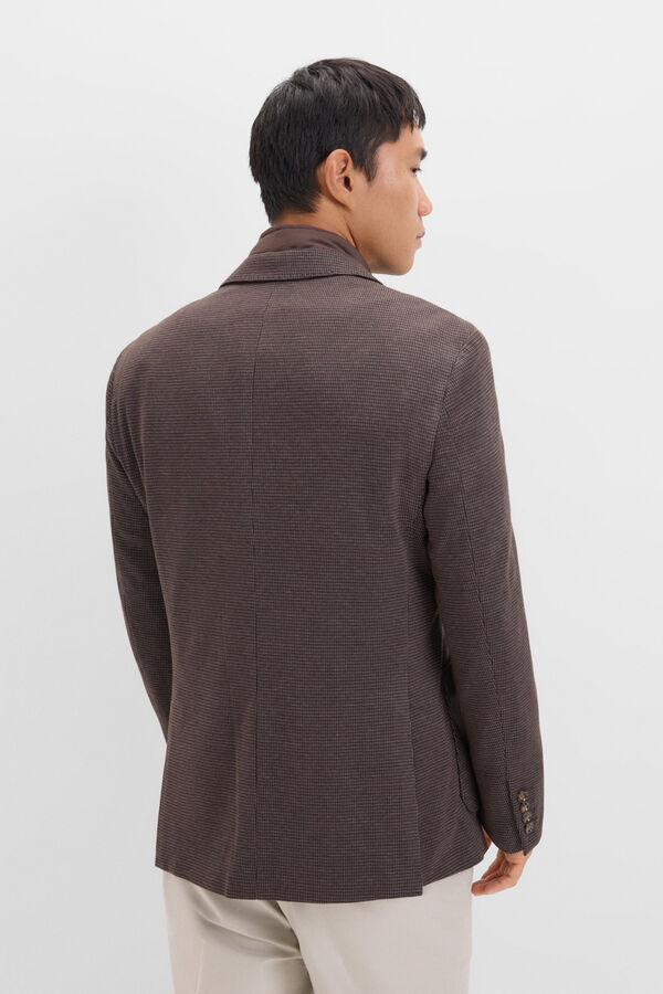 Cortefiel Americana de punto con desmontable Marr&oacute;n oscuro