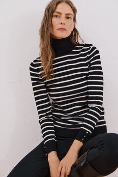 Cortefiel Jersey rayas cuello vuelto