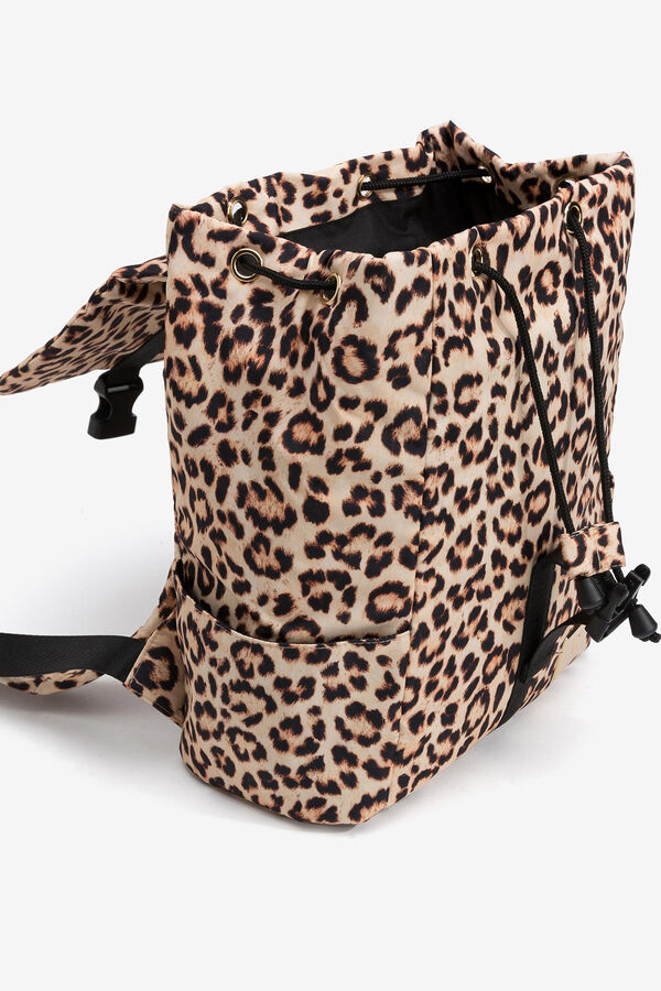 Vilanova Animal print backpack Beige