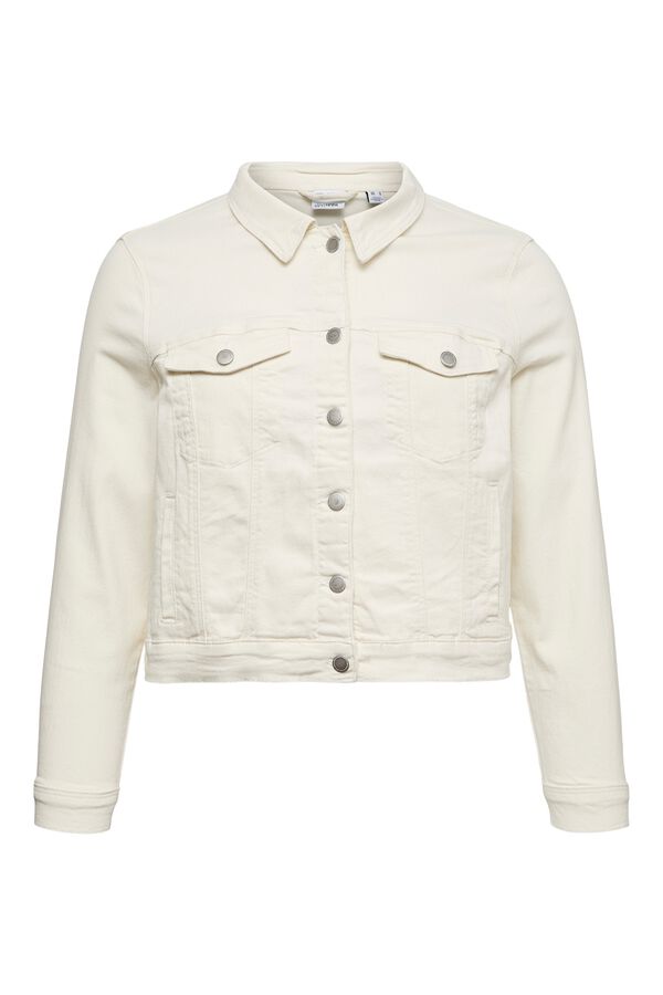 Vero Moda Curve Chaqueta denim talla grande Blanco