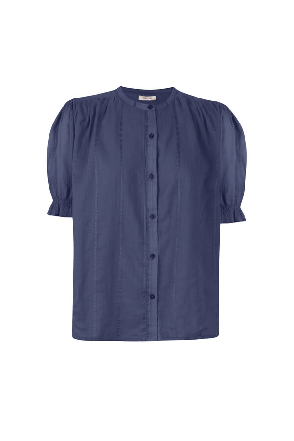 Slowlove Blusa dobby fluida Azul