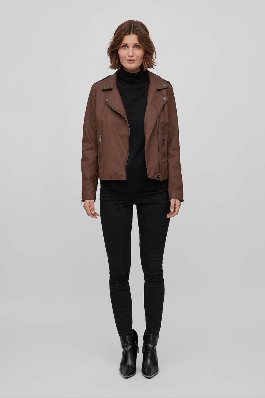 Chaqueta biker polipiel