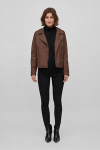 Vila Casaco motard em pele sint&eacute;tica